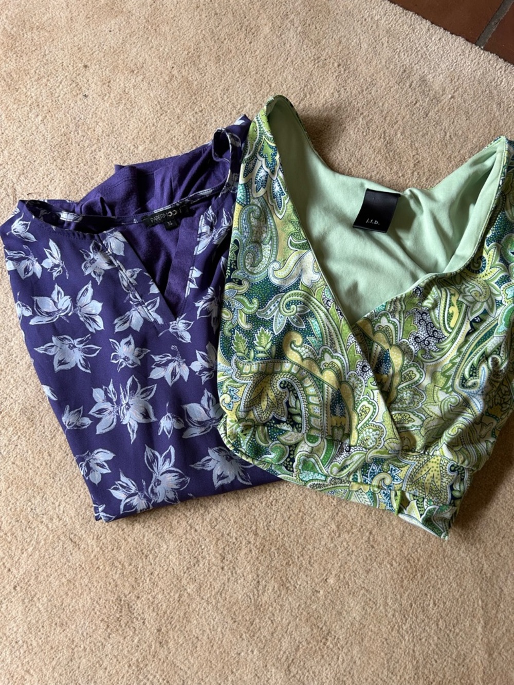 Green Paisley Wrap Top - Women's V-Neck Blouse